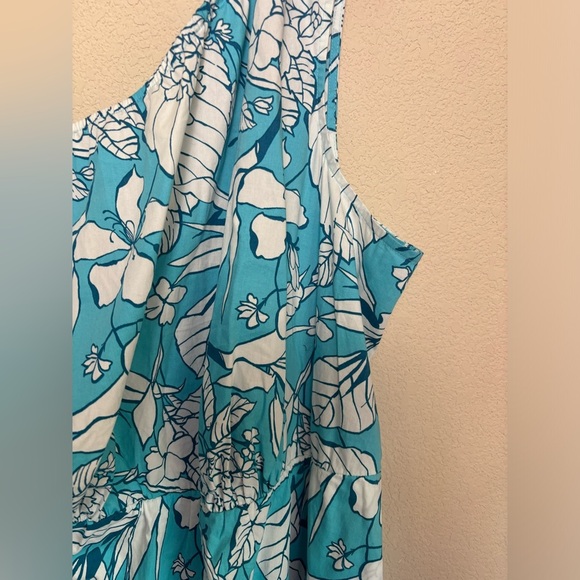 NWT Lane Bryant Moana Tropical Floral One Shoulder Pocketed Midi Dress 20 - Picture 5 of 10